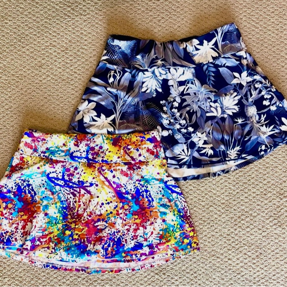 Lot Of 2 Queen of The Court Athletic Skort Skirt - sz Womens SMALL